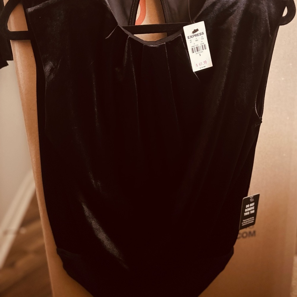 Express Black Sleeveless Bodysuit